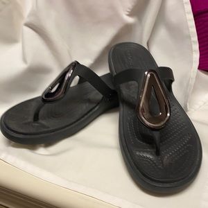 Brand new embellished Crocs wedge slip on.